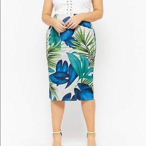 NWT Tropical Pencil Skirt plus size